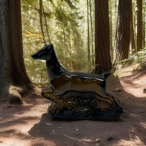 VTG AVON  "TEN POINT BUCK" WILD COUNTRY AFTER SHAVE BOTTLE DECANTER EMPTY